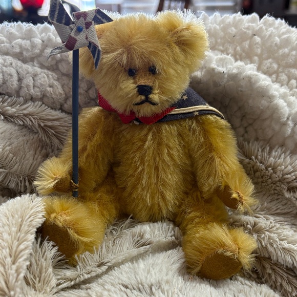 Other - Mohair Teddy Bear with Pinwheel